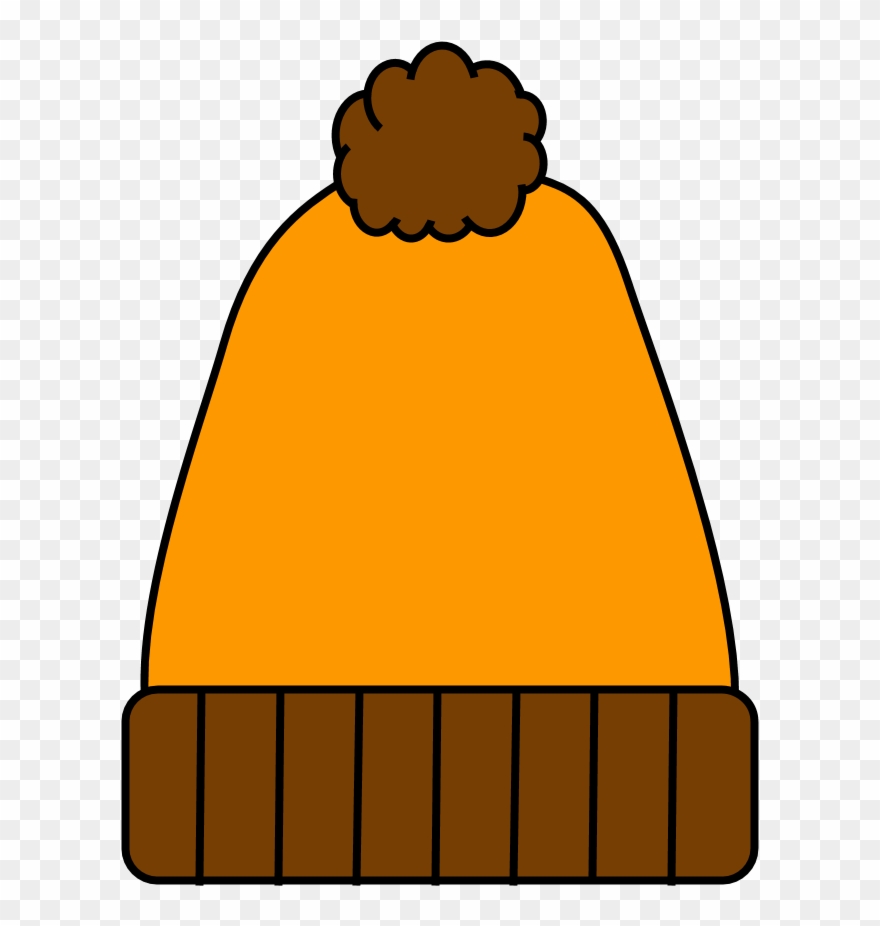 Hat, Winter, Orange, Style 3, - Hat Clipart