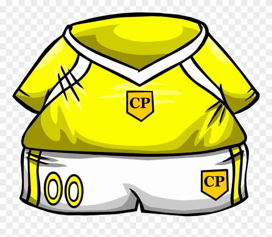 Yellow Soccer Jersey - Club Penguin Away Soccer Jersey Blue Clipart