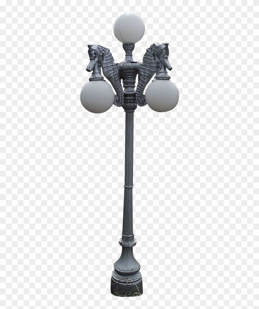 Used Silver Painted Outdoor Cast Aluminum Pole Lights - Outdoor Pole Lights Clipart