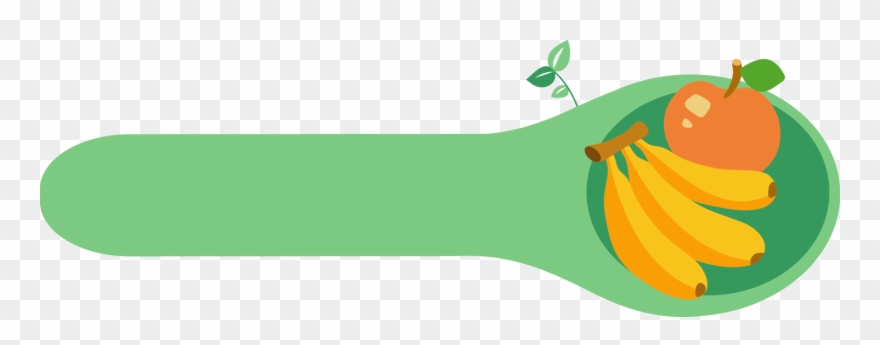 Fruit Clip Art Green Cute Cartoon Transprent - Cartoon Spoon With Food - Png Download