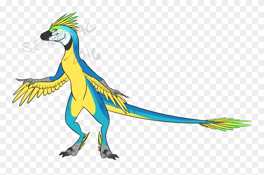 Utahraptor/macaw Hybrid Clipart