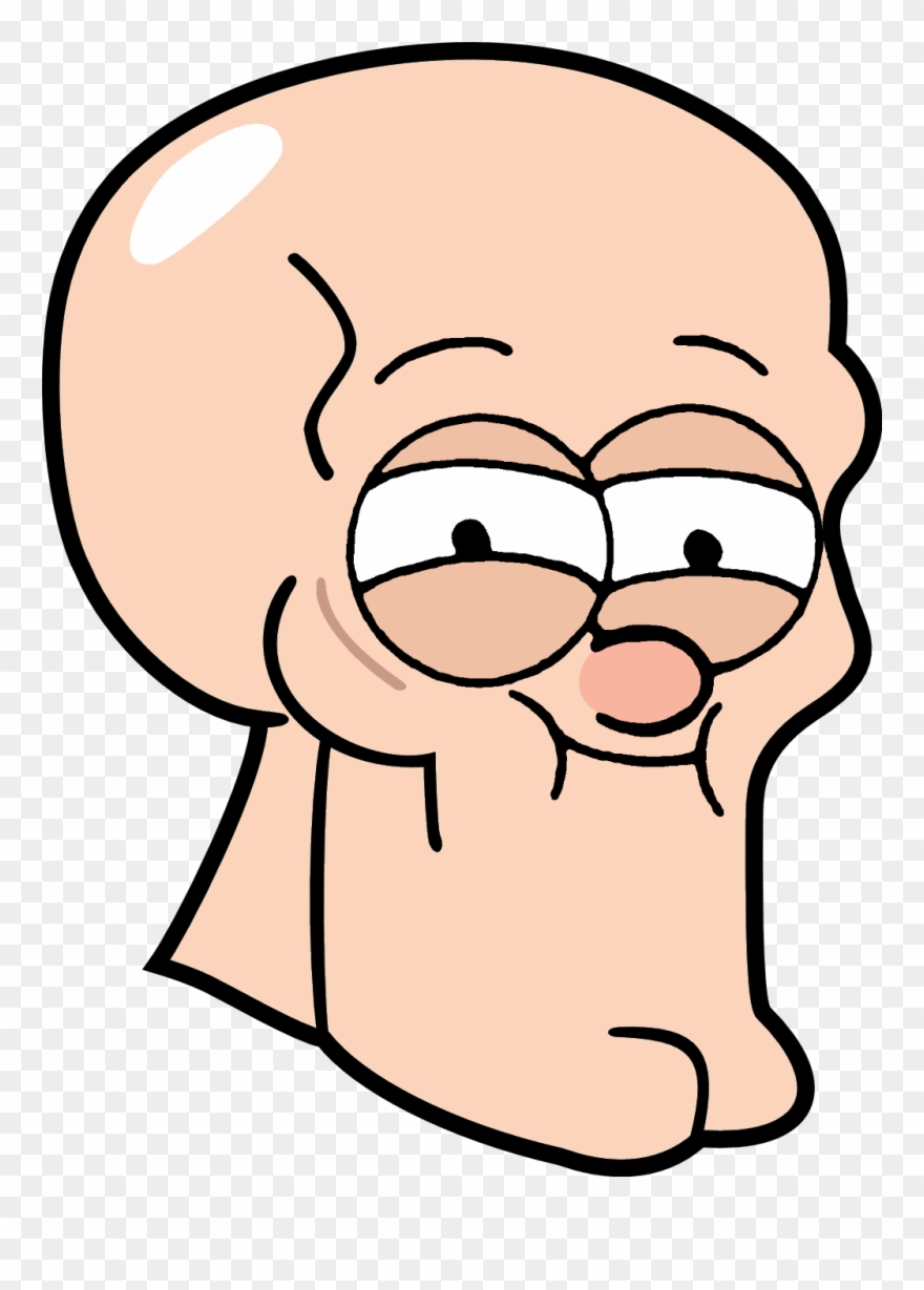 Squidward Tentacles Patrick Star Face Hair Nose Facial - Handsome Squidward Drawing Clipart