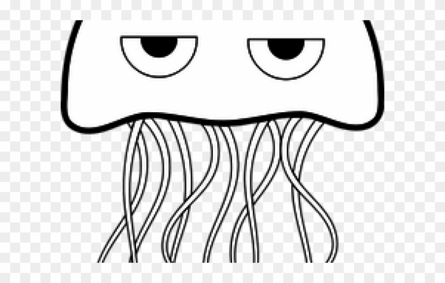 Jellyfish Clipart Outline - Mewarnai Gambar Ubur Ubur - Png Download