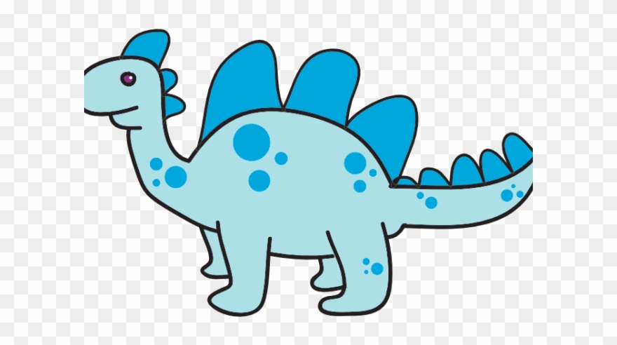 Dinosaurs Clipart Extinct - Blue Dinosaur Cartoon No Background - Png Download