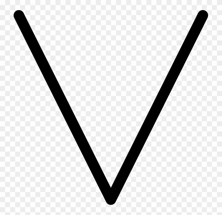 V - Chevron Down Svg Clipart