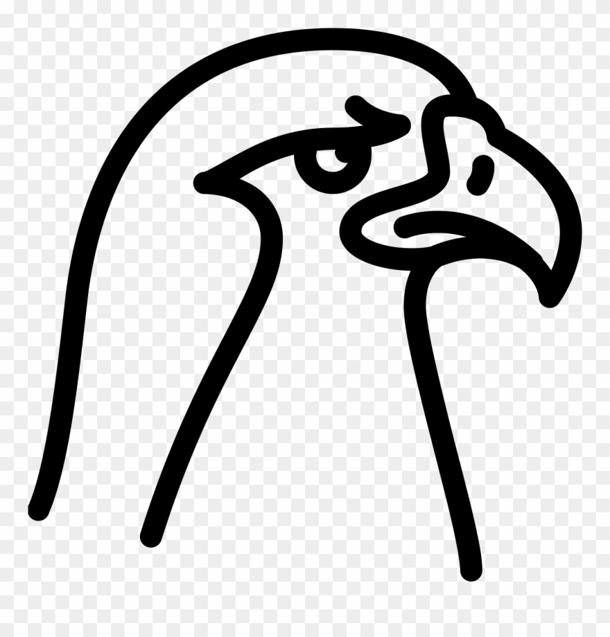 This Icon Represents A Falcon - Peregrine Falcon Icon Clipart
