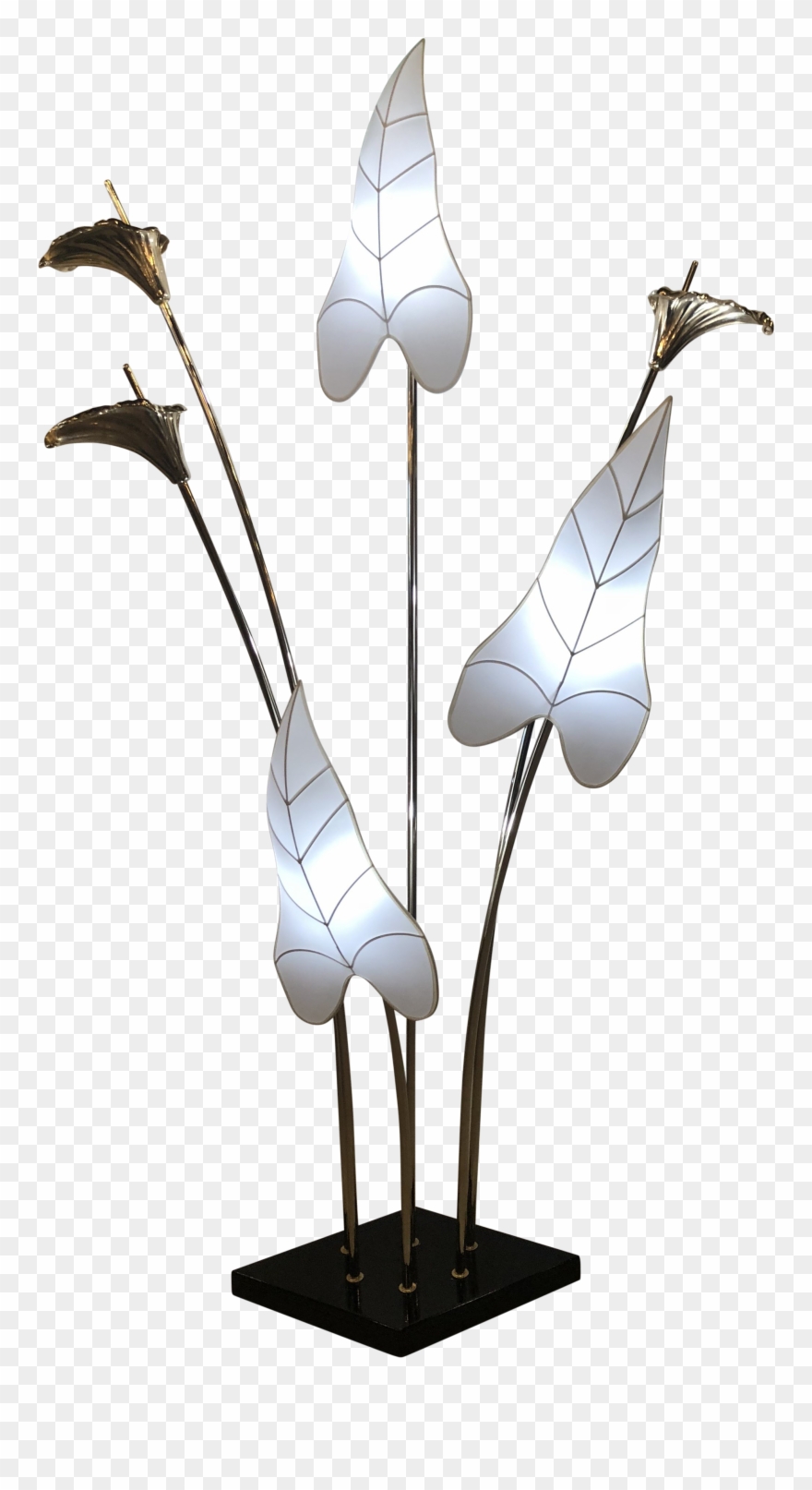 Superb Vintage Hollywood Regency Brass Calla Lily Italian - Hollywood Regency Clipart