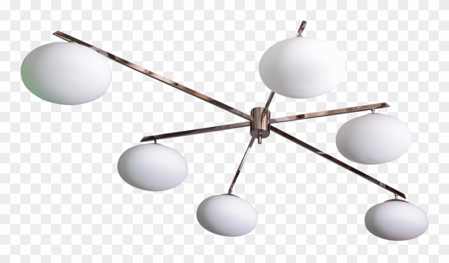 Fine Large Chrome And Glass Flush Mounts In The Manner - Ceiling Clipart