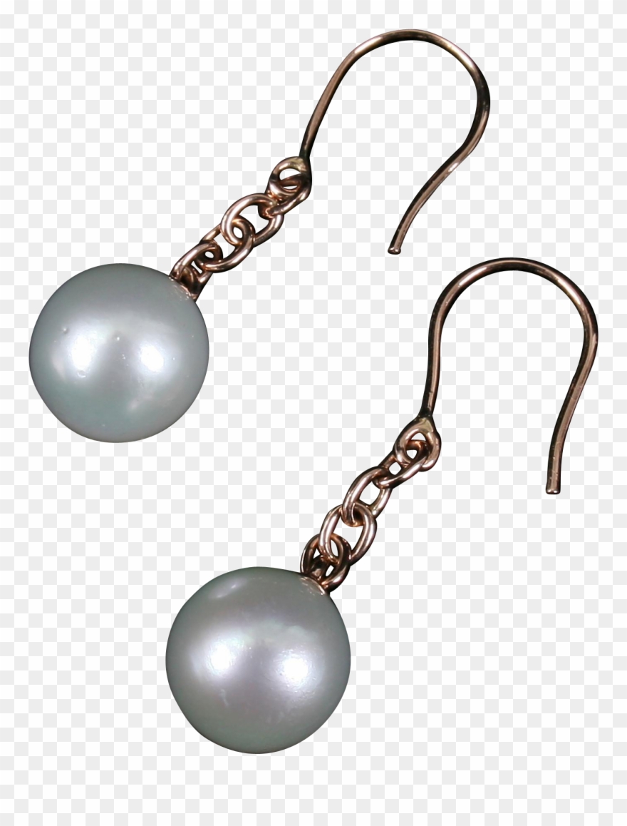 Lovely White Cultured Pearl Drop Earrings - Earrings Clipart