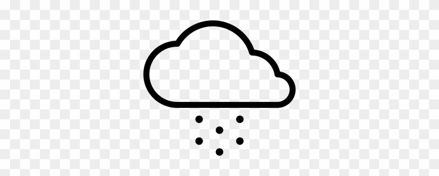 Snow Cloud Rubber Stamp - Cloud Clipart