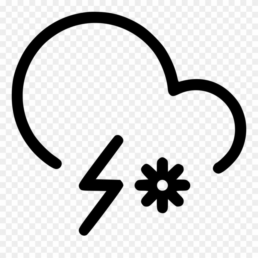 Snow Storm Cloud Lightning Comments - Clip Art People Running - Png Download