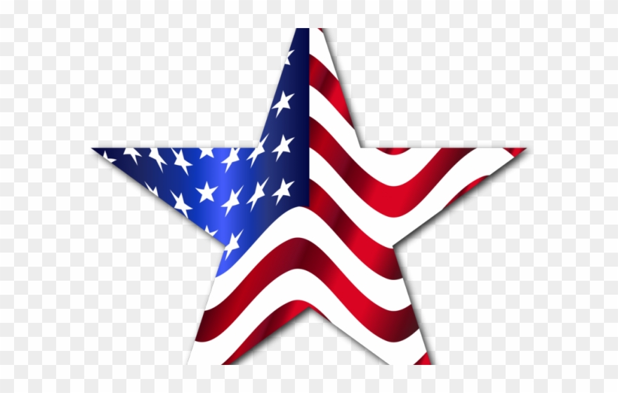 Map Flag Clipart Star - American Flag Star Png Transparent Png