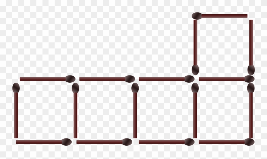 Move 3 Match Sticks Puzzle Graphic Clipart