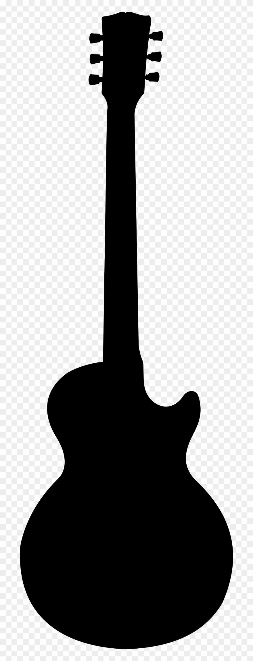 Guitar Silhouette Clip Art - Guitar Silhouette - Png Download