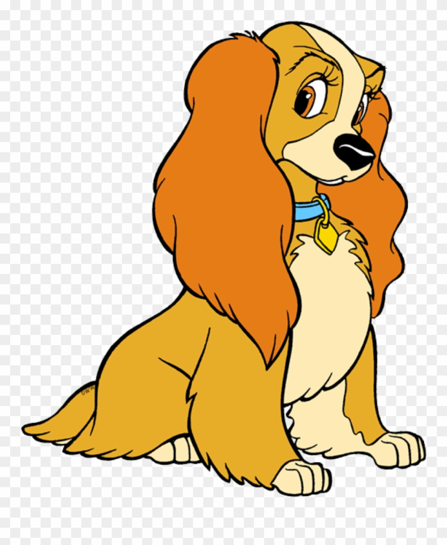 Disney's Lady And The Tramp Images Clip Art Hd Wallpaper - Lady Dog Cartoon - Png Download