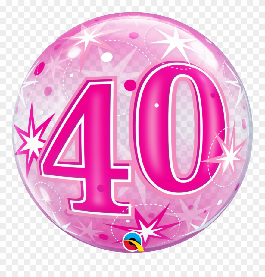 Birthday Pink Bubble Balloon Display - 18 Balloon Pink Clipart