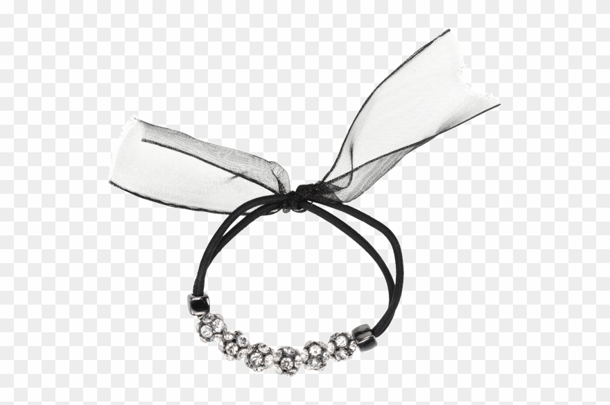 Elastic With Strass Stones And Bow - Sketch Clipart
