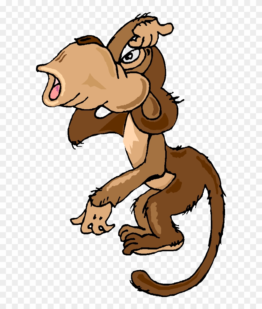 Gif Clip Art Animations - Monkey Confused Pillow Case - Png Download