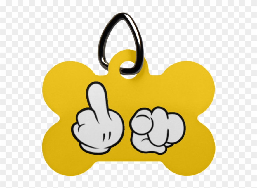 Simply Put Dog Bone Pet Tag - Fuck You De Mickey Clipart