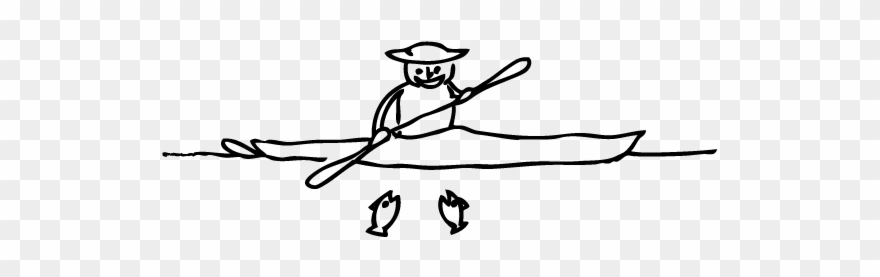 Sea Kayak - Cartoon Clipart