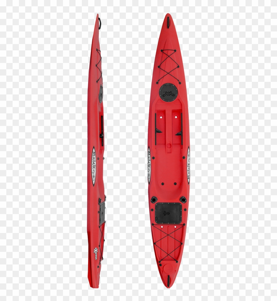 Express Red Recreational Speed Kayak Vertical - Kayak Clipart