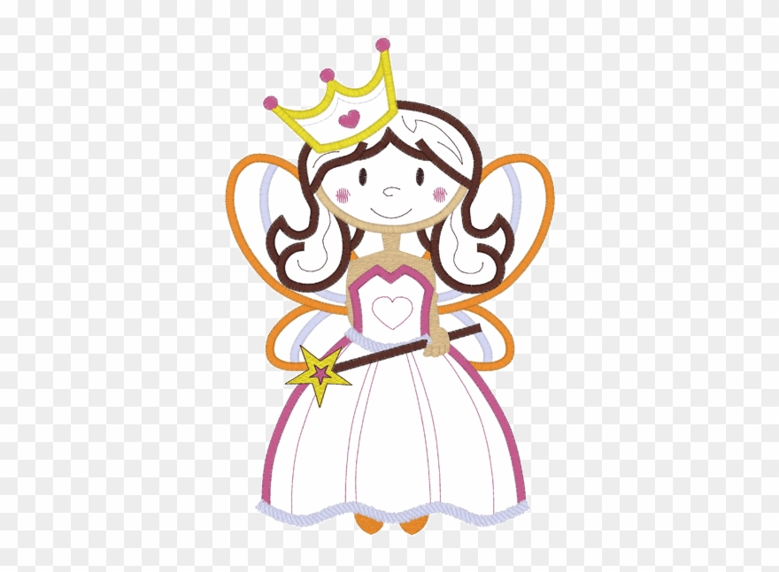 Fairytale Princess Applique - Princess Applique Clipart