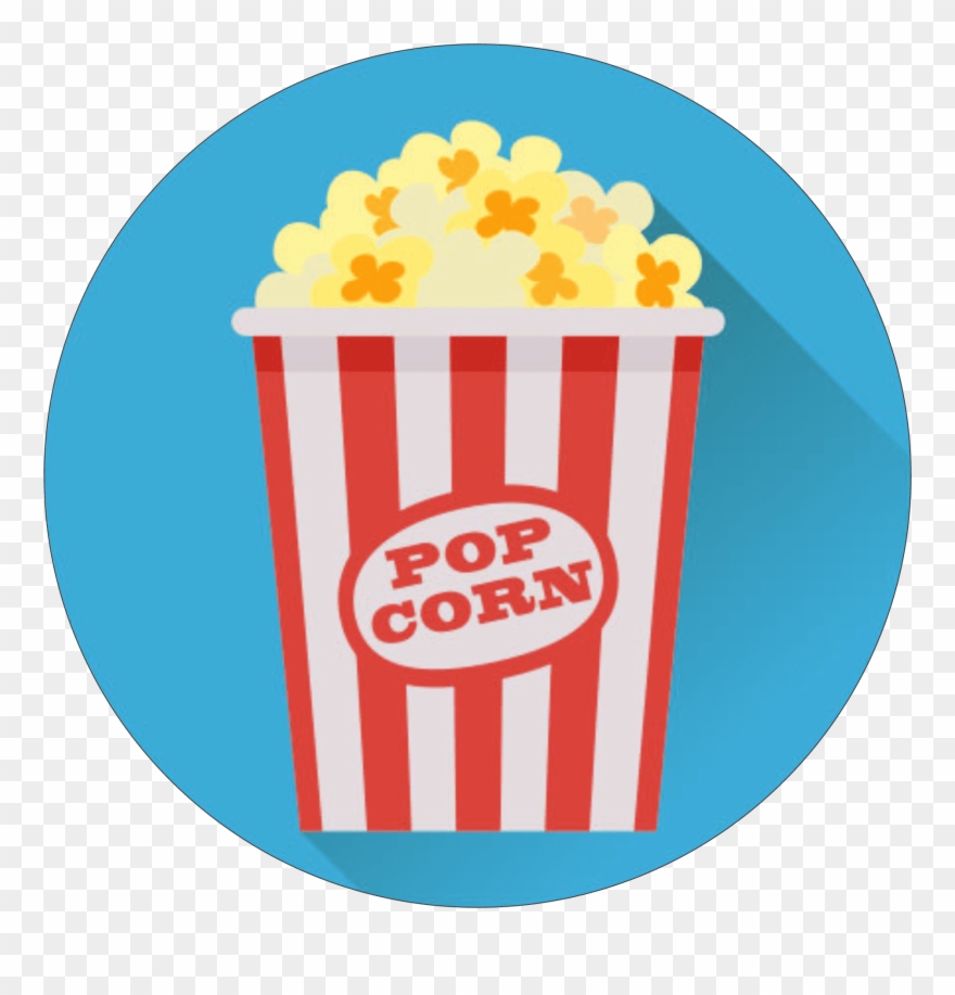 Popcorn Icon - Popcorn Flat Vector Png Clipart