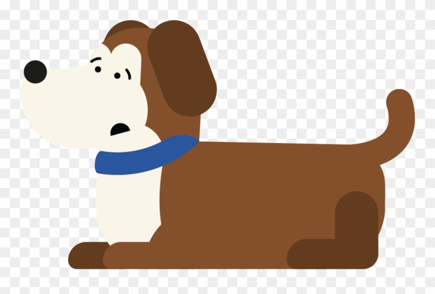 Worried Dog Lying Down - Dog Clipart