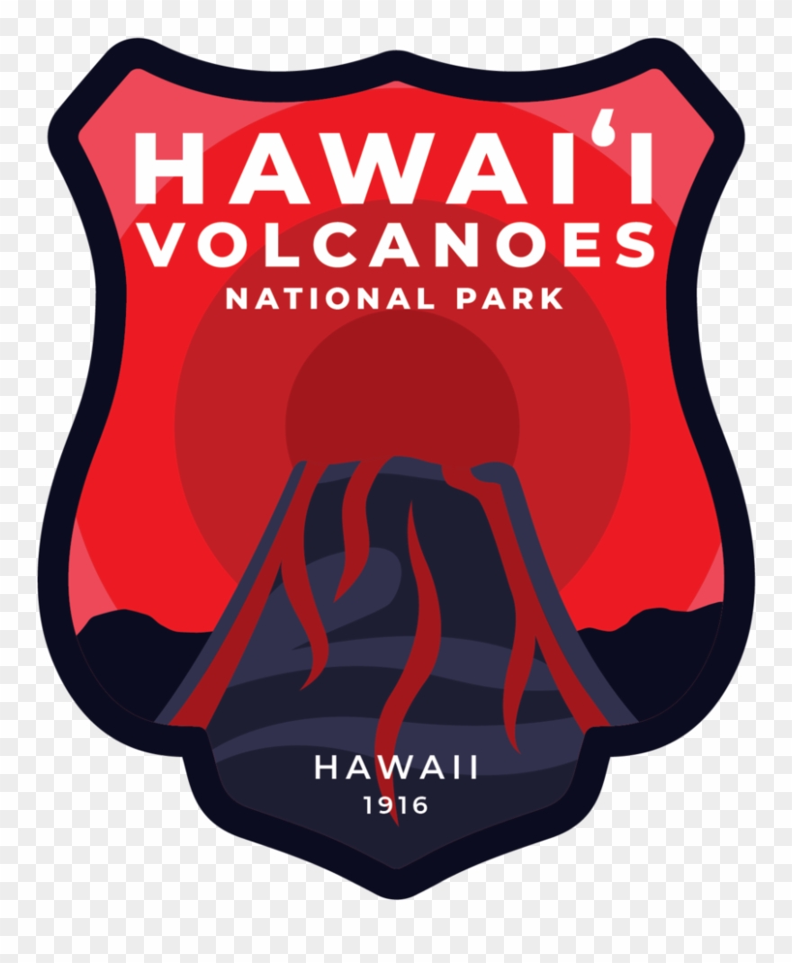 Hawai'i Volcanoes Vinyl Sticker - Hawaii Clipart