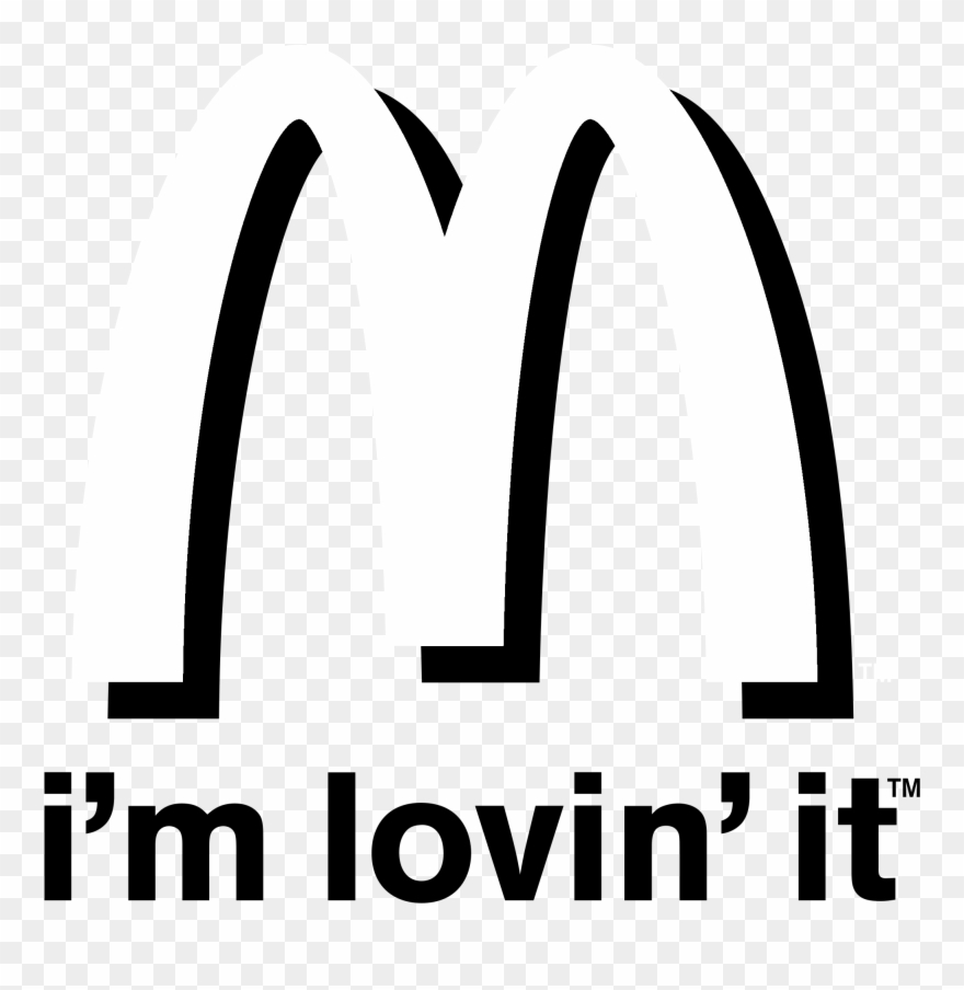 Mcdonald's I'm Lovin' It Logo Black And White - Logo De Mcdonald Clipart