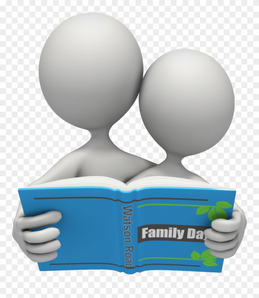 Stick Figures Reading Custom Book 15370 - Team Clipart