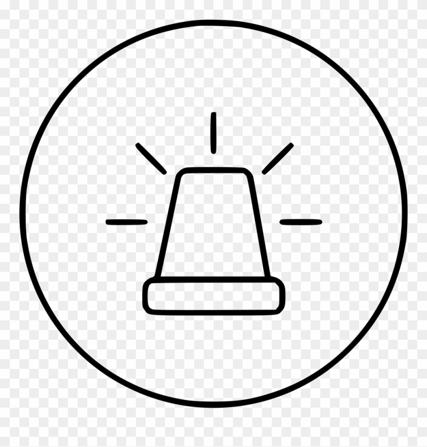 Signal Light Police Car Blink Alarm Comments - Icon Clipart