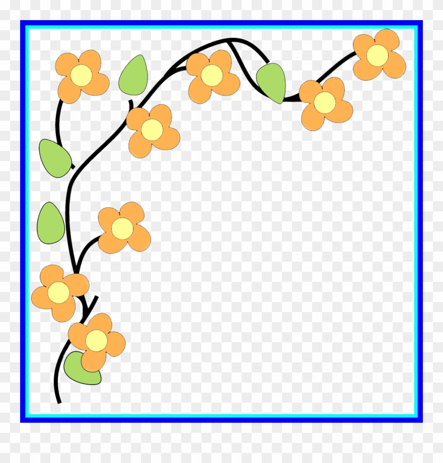 Daisies Clipart Boarder - Flower Corner Border Clipart - Png Download