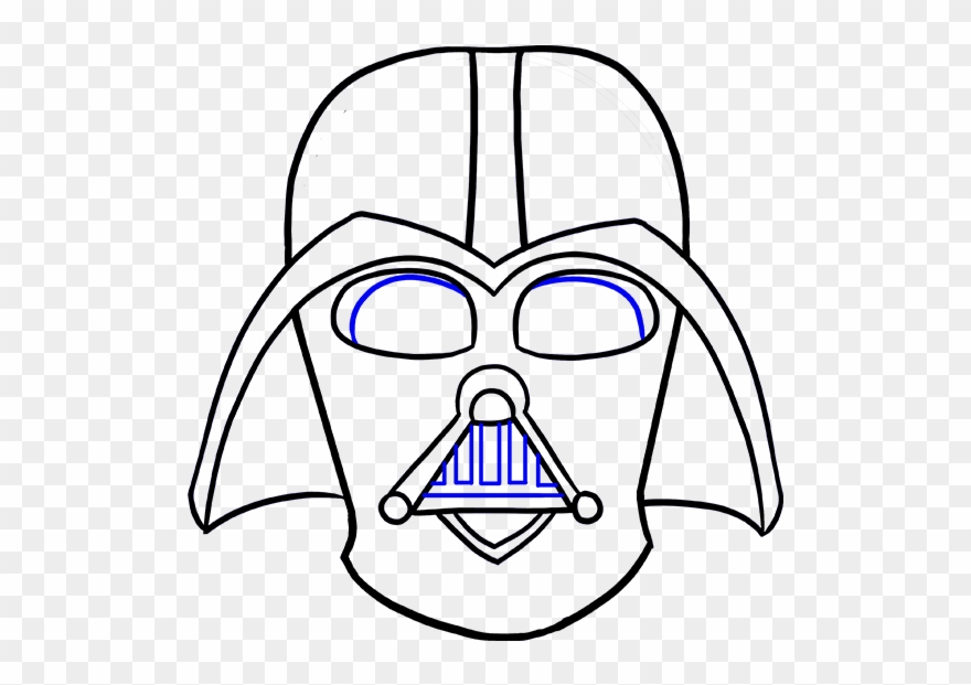 Drawn Darth Vader Darf - Easy Pictures To Draw Darth Vader Clipart