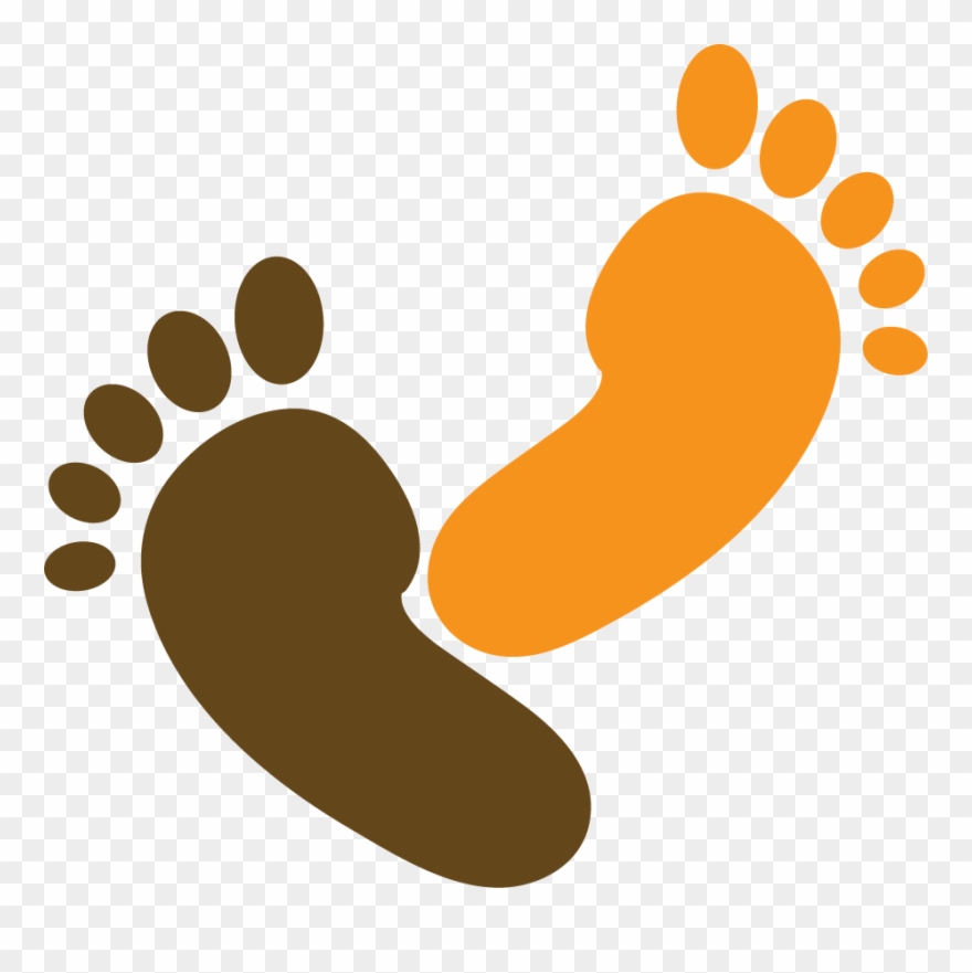 Footprints Clipart Brown - Foot Transparent - Png Download