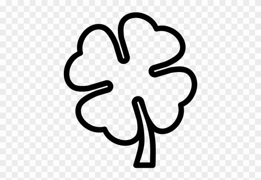 Shamrock Rubber Stamp - Four-leaf Clover Clipart