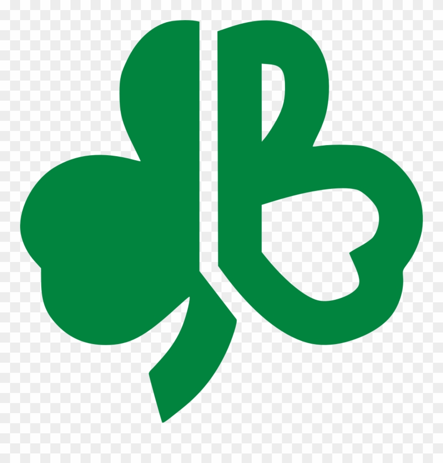 Vintage 1970's Boston Celtics Clover Shamrock Capital - Celtic Shamrock Boston B Clipart