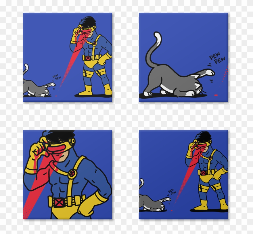 Magneto Lasers And Cats De Rafael Bastosna Clipart