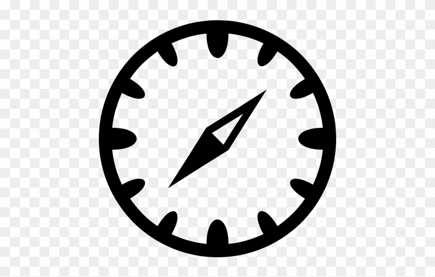 Compass Rubber Stamp - Half Past Thirteen Clipart