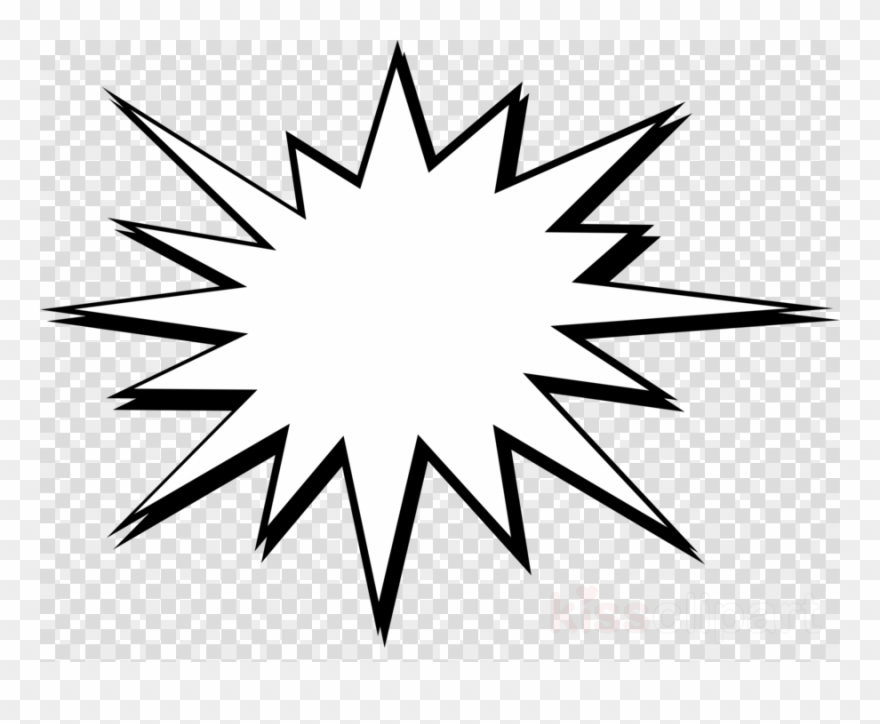 Explosion Black And White Png Clipart Black And White - Blanco Globos De Historietas Transparent Png