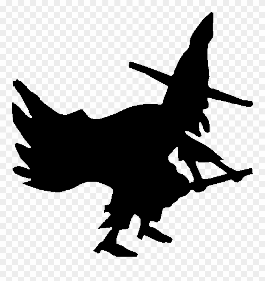 Spooky Parenting - Black Witch Cut Out Clipart