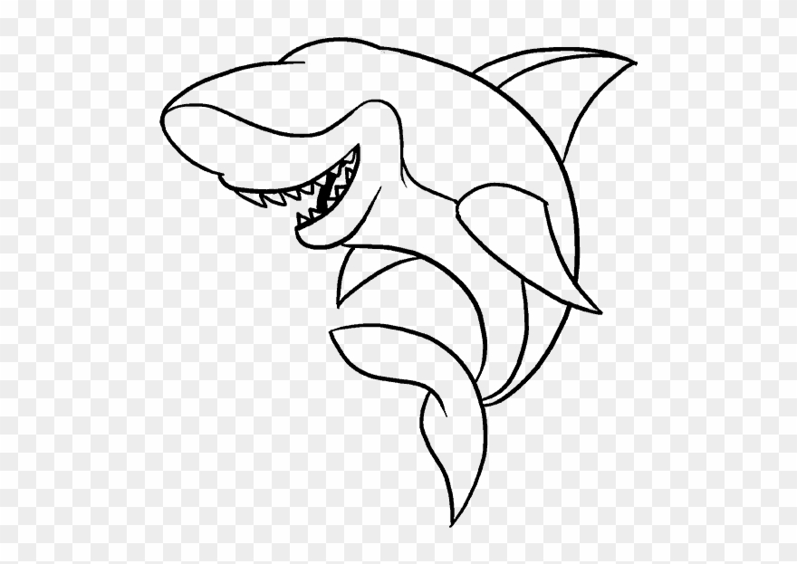 How To Draw Shark - Drawing Clipart