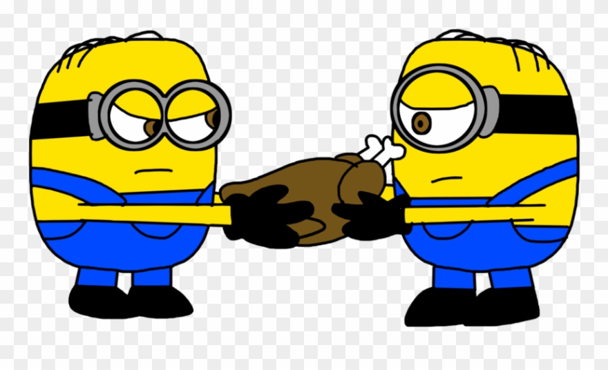Stuart And Dave Fights For Roasted Turkey By Marcospower1996 - Minion Turkey Clipart