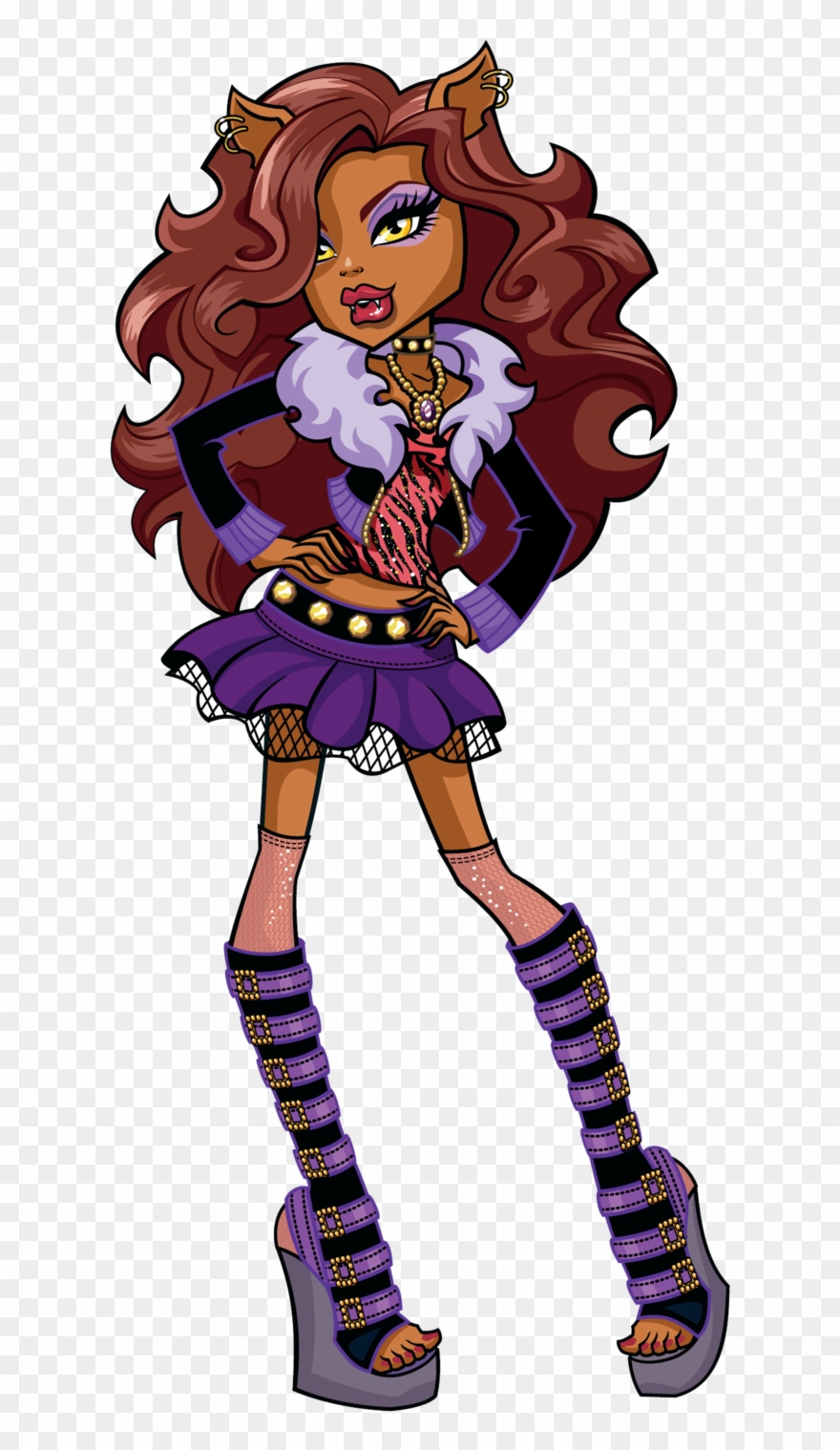Monster High Transparent Clipart Ile Ilgili Görsel - Monster High Clawdeen Wolf Party - Png Download
