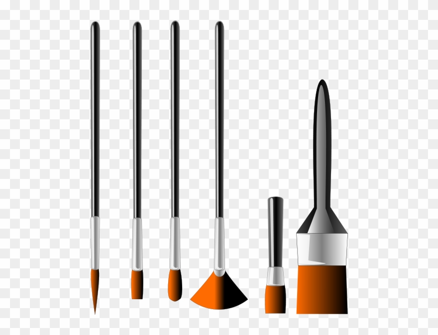 Different Types Of Paint Brushes - Paint Brushes Clipart