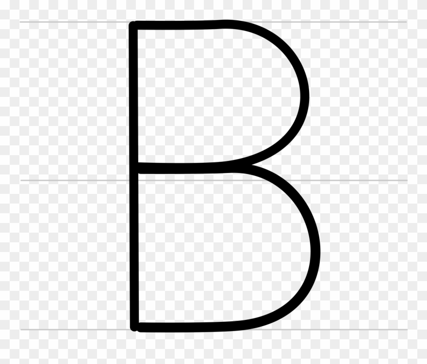 Animated Letter B - Line Art Clipart