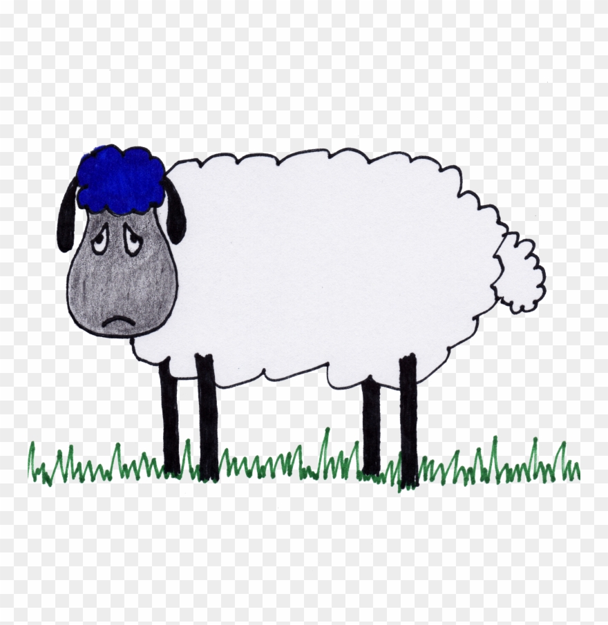 Children's Book About Feelings - Sad Sheep Clipart