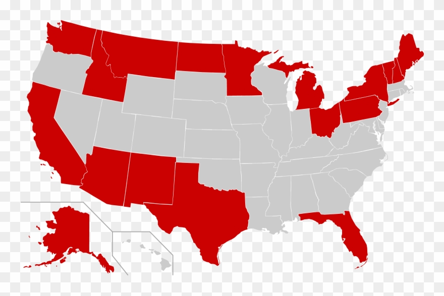 International Border States Of The United States Wikipedia - Death Penalty States Clipart