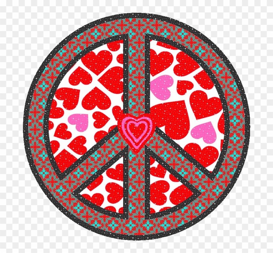 Peace Sign Art ✌❤ - Full Page Heart Designs Clipart