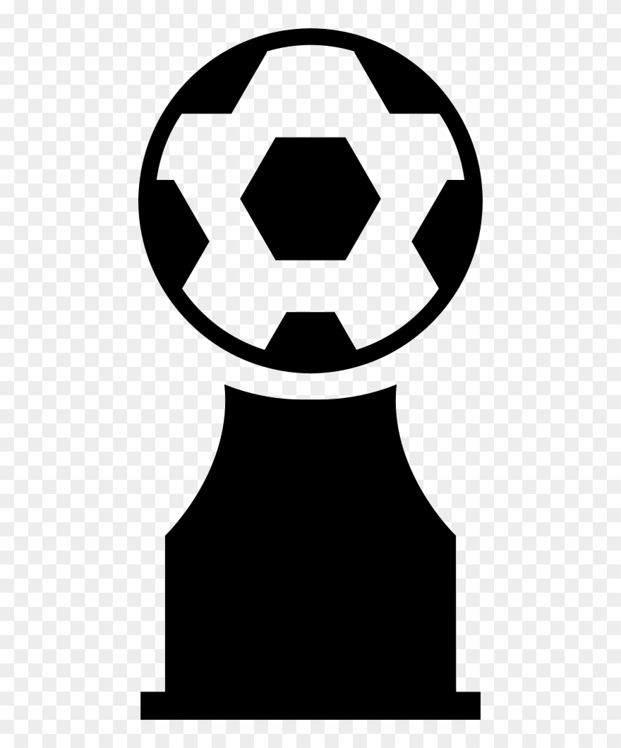 Award Trophy With Soccer Ball Comments - Silueta De Balon De Futbol Con Corona Clipart